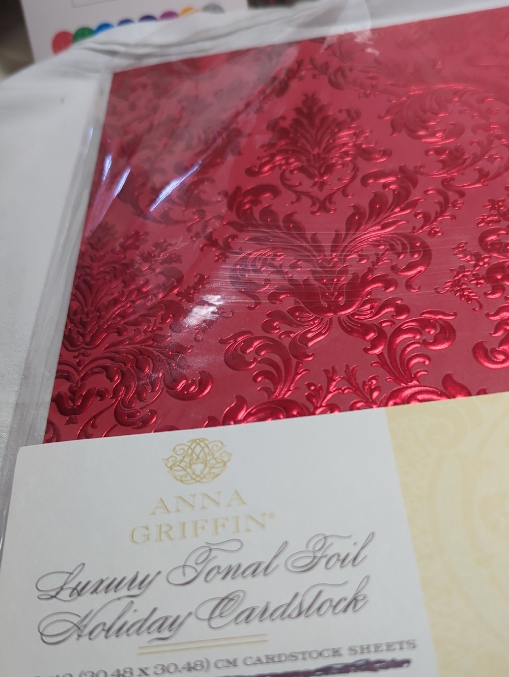 Anna Griffin Foil Holiday Cardstock
